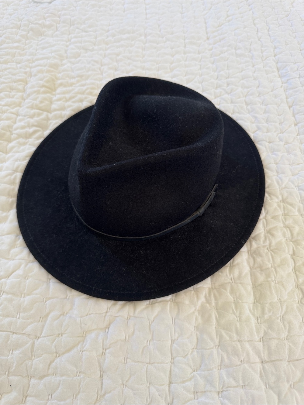 Yellow 108 Black Felt Fedora Hat - Classic Women's Hat